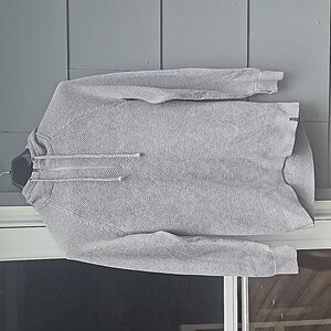 Ladies LL Bean half zip hooded thermal sweatshirt medium regular